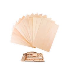 IUoczi 12 Pack Basswood Sheets 1/8 x 8x12 Inch Thin Plywood Sheets for Cricut Maker Unfinished Wood for DIY Craft Make Models Wood Burning Project