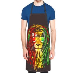 YIBEIKJ Aprons for Women Men Funny Kitchen Chef Waterproof Aprons with 2 Pockets Adjustable Apron for Cooking Baking Drawing