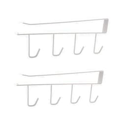 WEYNG Cup Holder Under Cabinet Coffee Cup Mug Holder Hanger Hooks Kitchen Utensil Hook Fit for 1 Inch Thickness Shelf or Less No Need to Install (2 Pack)