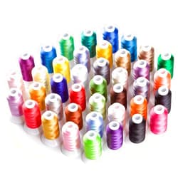 Simthread Brother 40 Colors 40 Weight Polyester Embroidery Machine Thread Kit 550Y(500M) for Brother Babylock Janome Singer Husqvarna Bernina Embroidery and Sewing Machines