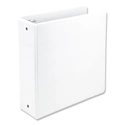 Samsill Earth’s Choice Biobased 3 Ring View Binders, 3 Inch Round Ring, Up to 25% Plant Based Plastic, USDA Certified Biobased, Customizable Cover, White