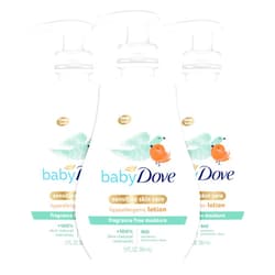 Baby Dove Fragrance Free Lotion, Sensitive Moisture, 13 Ounce (Pack of 3)