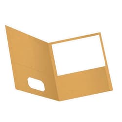 Oxford EarthWise by Oxford Two-Pocket Folders, Natural, Letter Size, 25 per Box, (78542)