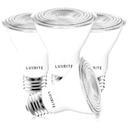 LUXRITE 4 Pack PAR20 LED Bulbs, 50W Equivalent, 2700K Warm White, Dimmable LED Spotlight Bulb, Indoor Outdoor, 7W, 500 Lumens, Wet Rated, E26 Standard Base, UL Listed