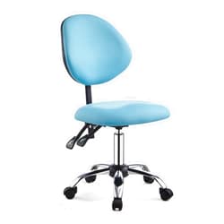 NUNETH Saddle Stool for Dental Hygienist, Professional Saddle Chair Stool with Wheels, Ergonomic Rolling Stool Chair with Backrest with Tilting (Color : Blue, Size : 46 cm - 59 cm (18 1/8