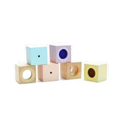 PlanToys® Sensory Blocks Wooden Learning Toy | Montessori Educational Activity for Tactile, Auditory & Visual Exploration | Eco-Friendly Toy for Early Development & Discovery