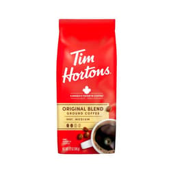 Tim Hortons Original Blend, Medium Roast Ground Coffee, Perfectly Balanced, Always Smooth, Made with 100% Arabica Beans, 12 Ounce Bag