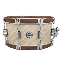 PDP Pacific Drums & Percussion Wood Hoop Limited Edition 6.5 x 14 inch-Twisted Ivory Snare Drum (PDLT6514SSTI)