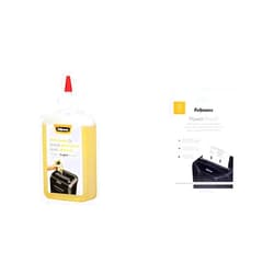 Fellowes Powershred Performance Shredder Oil, 12 oz. & Powershred Performance Paper Shredder Lubricant Sheets, 6 x 8.50 x 0.031 Inch, 10-Pack