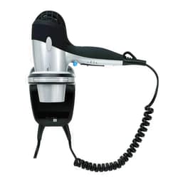 Sunbeam Dual Watt 3 Speed GreenSense Wall Mount Ionic Hair Dryer with Dimmable LED Night Light and Bracket, Black and Silver