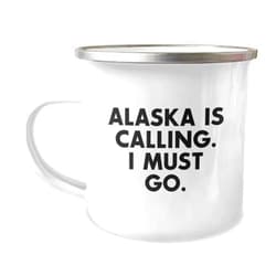 Spring Pet Products Funny Alaska Gifts for Birthday: 'Alaska Is Calling. I Must Go.' Camping Mug Gifts from Friends for Alaska Enthusiasts