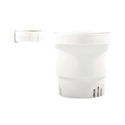 Camco Large Clamp Mounted Cup Holder-Provides a Secure Location for Your Beverage-Mountable for Up to 2-Inch Rail-White (53083)