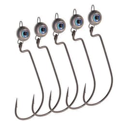 Reaction Tackle Free Swing Bottom Jig Head with Realistic Eye- 97% Tungsten - Ideal for Ned Rig, Texas Rig - Bass Fishing Jig