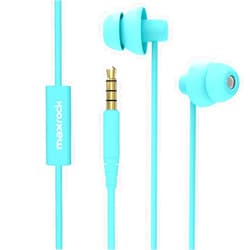 MAXROCK Sleep Earbuds,Ultra Soft Lightweight Sleep Earphones Headphones with Volume Control and Mic for Insomnia, Side Sleeper, Snoring, Air Travel, Meditation & Relaxation (Acid Blue)