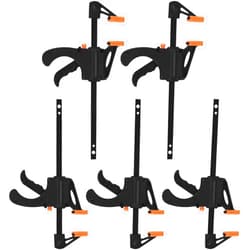 Xujinsongg 4 Inch Bar Clamps for Woodworking, 5 Pcs Trigger Quick Grip Clamps, One Handed Ratchet Wood Working Clamps, Mini Small Bar Woodworking Clamps for Wood Gluing Crafts