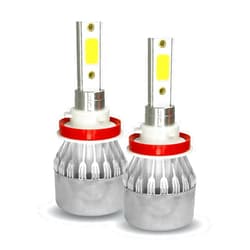 LLII 2PCS H11 LED Headlight Bulb, H11/H8/H9 Car C6 LED Fog Light Replacement, 6000K 3800LM 36W Super Bright High Low Beam Headlamp Bulbs(White)