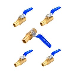 EFIELD 5-Pack EFIELD 3/4-Inch Pex-A Expansion X 3/4-Inch Sweat Full Port Brass Ball Valves For Pex and Copper Tube Connection, LF
