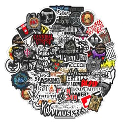 BulbaCraft 83 Pcs Legendary Rock Band Stickers – Heavy Metal Laptop Decals - Vinyl Band Stickers for Adults, Rock Stickers and Decals, Guitar Stickers, Rock Music Stickers, Heavy Metal Gifts for Men