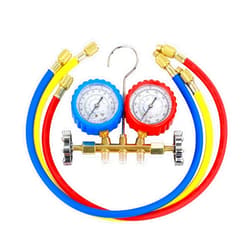 Wisepick R290 and R600A Manifold Gauge Set 3 Way HVAC Air Conditioning Diagnostic Tool Kit with 24 inch Hoses