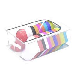 JOYSTOR Steel Frame Hat Organizer for Baseball Caps, Stackable Hat Storage with lid for Closet, PVC Foldable Hat Holder