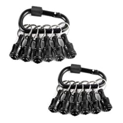 Valkynos 12Pcs Bit Holder Keychain Cool Gadgets for Men, 1/4 Bit Holder Gifts for Men, 1/4 Hex Shank Drill Bit Holder for Dad Adult, Screwdriver Bit Holder for Tools & Home Improvement