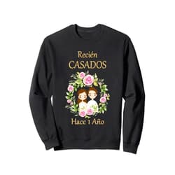 Día de la boda, aniversarios y compañía. Recièn Casados Hace 1 Año 1º aniversario de boda Sweatshirt