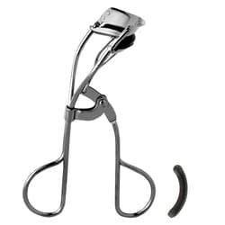 JAPONESQUE Extreme Lash Curler - Scissor Comfort Handle, Deep Curl, Keeps Lashes Curled for 8 Hours, High Arch Design, for Natural or False Lashes, Includes 1 Refill Pad (Gunmetal)