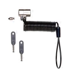 Kensington K64699US ClickSafe Portable Keyed Laptop Computer Lock,Black, Silver