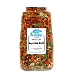 Harmony House Premium Vegetable Soup Mix - Dehydrated Vegetables for Cooking, Camping, Emergency Supply and More (9 oz, Quart Size Jar)