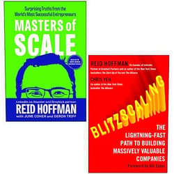 By Reid Hoffman (Author) Masters of Scale By Reid Hoffman, Blitzscaling By Chris Hoffman, Reid and Yeh 2 Books Collection Set