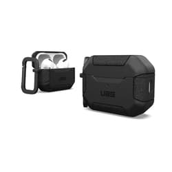 URBAN ARMOR GEAR UAG Designed for AirPods Pro Case (2nd Generation 2022) Scout Black - Premium Rugged Hard Shell Full Protective Case Cover with Detachable Keychain Carabiner by URBAN ARMOR GEAR