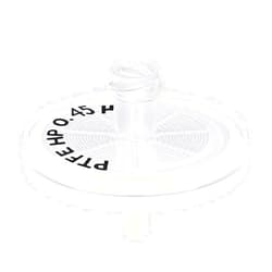 GVS Filter Technology, Syringe Filter, ABLUO, 25mm, PTFE HP Membrane, 0.45µm, PP Housing, 10/pk