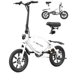 ANCHEER 48V 374Wh Folding Electric Bike for Adults, 14