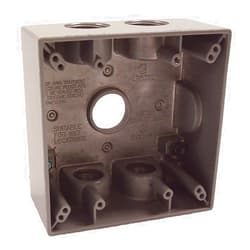 BELL Hubbell Outdoor Lighting-Bell 5345-0 2 Gang Gray Outdoor Box, 5-3/4-Inch