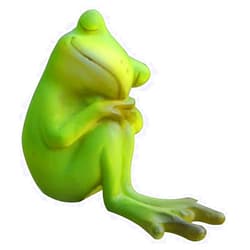 ALDEPO Sculpture Tabletop Decorative Object Ornaments Home&Frog Figurine Funny Adorable Resin Miniature Decoration Frog Statue Fairy Garden