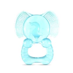 RaZbaby Elfy-Yummy Teether: Teething Relief Toy - Elephant Design, Medical Grade Silicone with Ultra Soft Bristle to Soothe Teething Discomfort Perfect Teething Toy for Babies 3m+