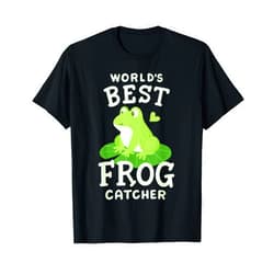 Quirky Frog Apparel Gifts Shop World's Best Frog Catcher Funny Frog Lovers Men Kids Boys T-Shirt