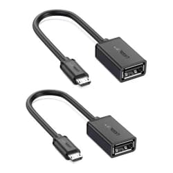 UGREEN Micro USB to USB Micro USB 2.0 OTG Cable 2 Pack On The Go Adapter Micro USB Male to USB Female for Samsung Phone S7 S6 Edge S4 S3 LG G4 DJI Spark Mavic Remote Controller Android Tablets Black