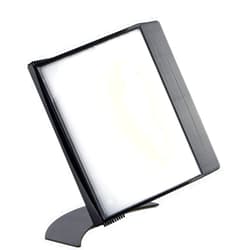 Tarifold Desktop Reference System - 10 Double-Sided Pockets - Letter-Size - Black (HD76540)