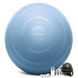 YOTTOY Anti-Burst Exercise Ball for Working Out, Yoga & Pregnancy, Extra Thick Workout Ball for Physical Therapy & Fitness