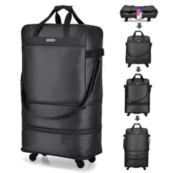 Hanke Suitcases with Wheels Expandable Foldable Luggage Bag Suitcase Collapsible Rolling Travel Bag Duffel Bag for Men Women Lightweight Suitcases without Telescoping Handle