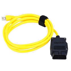 Giochem Enet OBD2 RJ45 Cable,Ethernet 6.6ft/2M Cable RJ45 ethernet Connector Tools to OBDII Interface Cable Car Diagnostic Coding F-Series