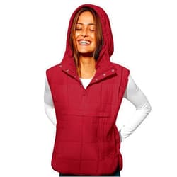 Tednrk Womens Quilted Puffer Vest Lightweight Hooded Sleeveless Pullover Jacket Padded Coat with Kangaroo Pockets