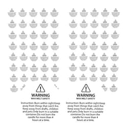 Phinicco 200 pcs Candle Warning Stickers Waterproof Candle Safety Stickers Candle Warning Labels for DIY Candle Making Craft Candle Safe Sticker