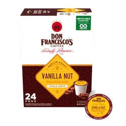 Don Francisco's Vanilla Nut Medium Roast Coffee Pods - 24 K Cups Compatible with Keurig Brewers - 100% Arabica Single Serve - Smooth, Rich Flavor and Nutty Notes