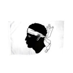 AES 3x5 lot of 2 Corsica Corse Super Polyester Nylon Flag 3'x5' House Banner 90cm x 150cm Grommets Double Stitched Premium Quality Indoor Outdoor Pole Pennant