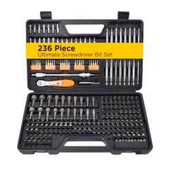 Jackson Palmer 236 Piece Ultimate Screwdriver Bit Set, High Grade Carbon Steel, Includes Hard-to-Find Security Bits & Micro Bits