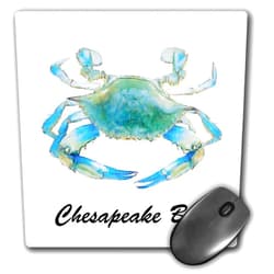 3dRose 8 x 8 x 0.25 Inches Mouse Pad, Chesapeake Bay Blue Crab Maryland (mp_128181_1)