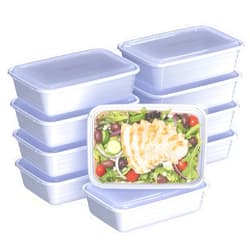 Bentgo 20-Piece Lightweight, Durable, Reusable BPA-Free 1-Compartment Containers - Microwave, Freezer, Dishwasher Safe - Periwinkle