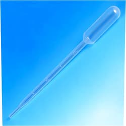 Globe Scientific 137238-100 Transfer Pipet, Large Bulb, Graduated to 1 mL, Sterile, Cellophane Wrap, 5.0 mL, 145 mm Size, 6.5 mm Height, 5.25 mm Wide, 7 mm Length, Polyethylene (PE) (Pack of 100)